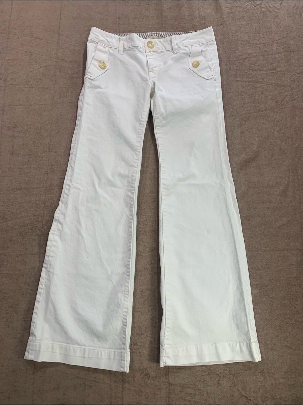 Gap Limited Edition Low-Rise Trouser Flare Jeans White 28/6 Y2K